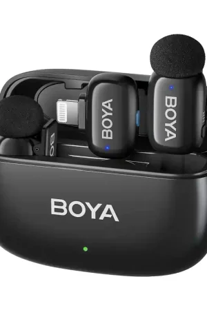 Micrófono inalámbrico Boya Mini-15 conexión lightning con estuche de carga Negro Precio Reducido