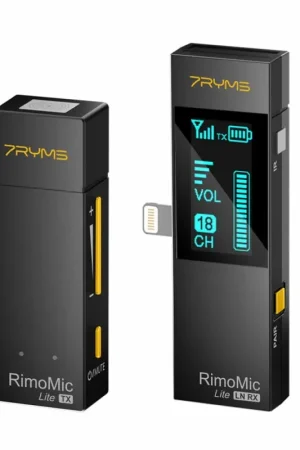 Mini Micrófono Inalámbrico 7Ryms Rimomic Lite (Lightning) Negro Devolución Gratuita