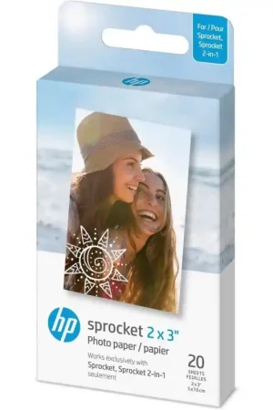 Promoción Exclusiva Papel fotográfico autoadhesivo HP Sprocket Premium Zink de 2" x 3" (20 hojas)