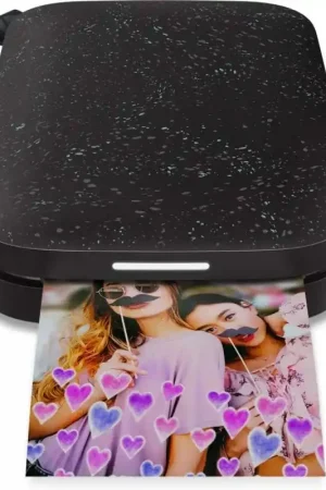 Impresora fotográfica instantánea portátil HP Sprocket Negro Pago Seguro