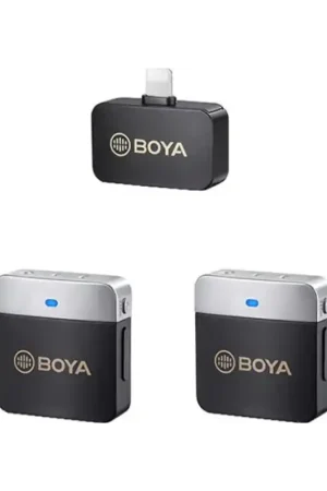 Micrófono Doble Inalámbrico Boya M1V6 para dispositivos IOS Popular