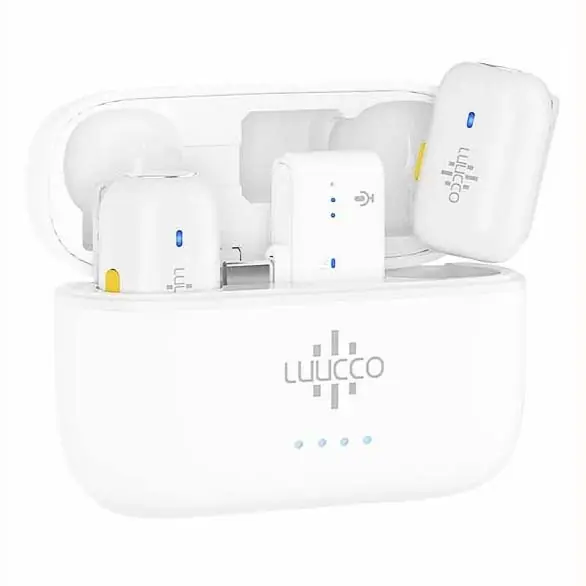 MICROFONO LUUCCO MINIPODS K2 WIRELESS LAVALIER (BLANCO) Favorito De Clientes