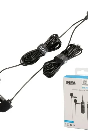 MICROFONO BOYA BY-M1DM LAVALIER DUAL OMNIDIRECCIONAL Precio Económico