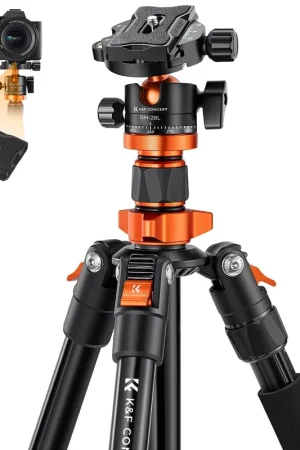 TRIPODE K&F CONCEPT KT255A4 ALUMINIO + BH-28L(KF09.083V1) Precio Rebajado