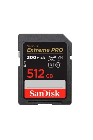 Oferta Flash SANDISK 512GB EXTREME PRO Tarjeta SD de 512GB Extreme Pro UHS-2 300 MB/s. V90