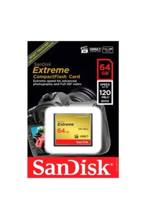 SANDISK SDCFXSB-046G-G46 (Usado) (Usado) Tarjeta Cf de 64GB Extreme 120MB/s 85MB/s Precio De Fábrica