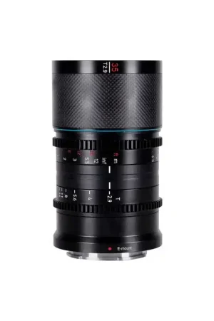SIRUI SATURN 35MM T2.9 1.6X Lente anamórfica de fibra de carbono Full Frame (montura E / Azul) Stock Limitado