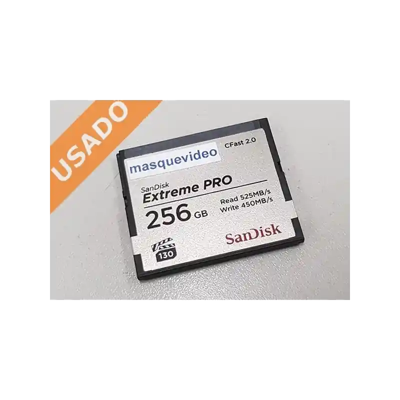 SANDISK SDCFSP-256G-G46D (Usado) Tarjeta Cfast de 256GB 2.0 EXTREME PRO 525MB/s VPG130. Liquidación