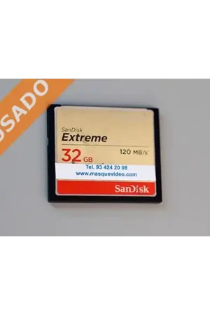 SANDISK SDCFXS-032G-X46 (Usado) (Usado) Tarjeta Cf de 32GB Extreme 120MB/s. Súper Precio