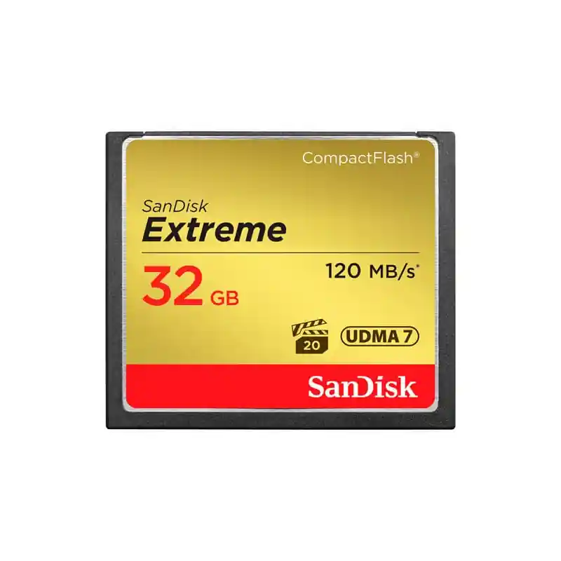 Popular SANDISK SDCFXSB-032G-G46 Tarjeta Cf de 32GB Extreme 120MB/s 85MB/s.
