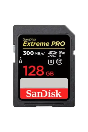 Bestseller SANDISK SDSDXDK-128G-GN4IN Tarjeta SD de 128GB Extreme Pro UHS-2 300 MB/s. V90
