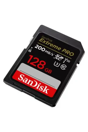 SANDISK SDSDXXD-128G-GN4IN Tarjeta SD de 128GB Extreme PRO UHS-1 (3) clase 10 200MB/s. V30 Stock Limitado