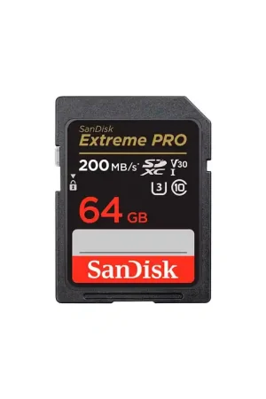 Oferta SANDISK SDSDXXU-064G-GN4IN Tarjeta SD de 64GB Extreme PRO UHS-1 (3) clase 10 200MB/s. V30