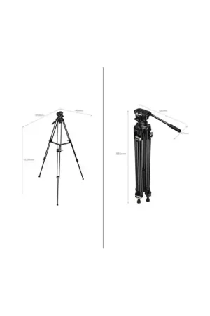 Última Oportunidad SMALLRIG SM3751 Trípode de cabeza fluida AD-01