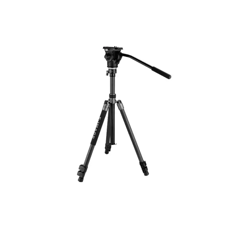 EIMAGE TC604 PLUS Kit de trípode de viaje de fibra de carbono con rótula fluída 610H. Oferta De Temporada