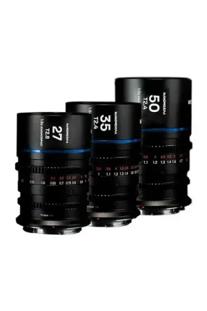 Descuento LAOWA NANOMORPH S35 (Azul) Kit 3 lentes anamórficas 27mm T2.8| 35mm T2.4| 50mm T2.4 montura E