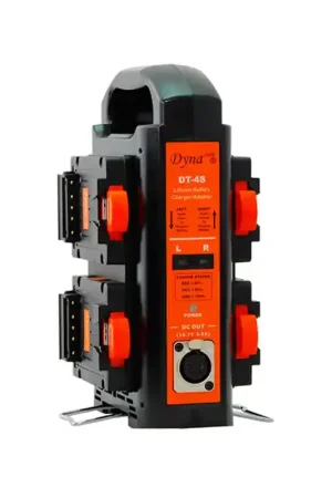 Última Oportunidad DYNACORE DT-4S Cargador de baterías Vlock MICRO QUADRUPLE y alimentador XLR-4.
