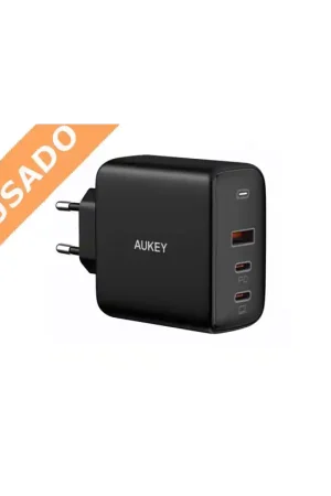 MQV OMNIA MIX3 (Usado) (Usado) Cargador de baterías USB TRIPLE 90W PD. AUKEY OMNIA MIX 3 PA-B6S. Súper Precio