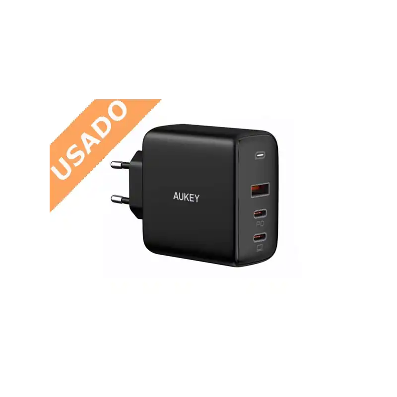 MQV OMNIA MIX3 (Usado) (Usado) Cargador de baterías USB TRIPLE 90W PD. AUKEY OMNIA MIX 3 PA-B6S. Súper Precio