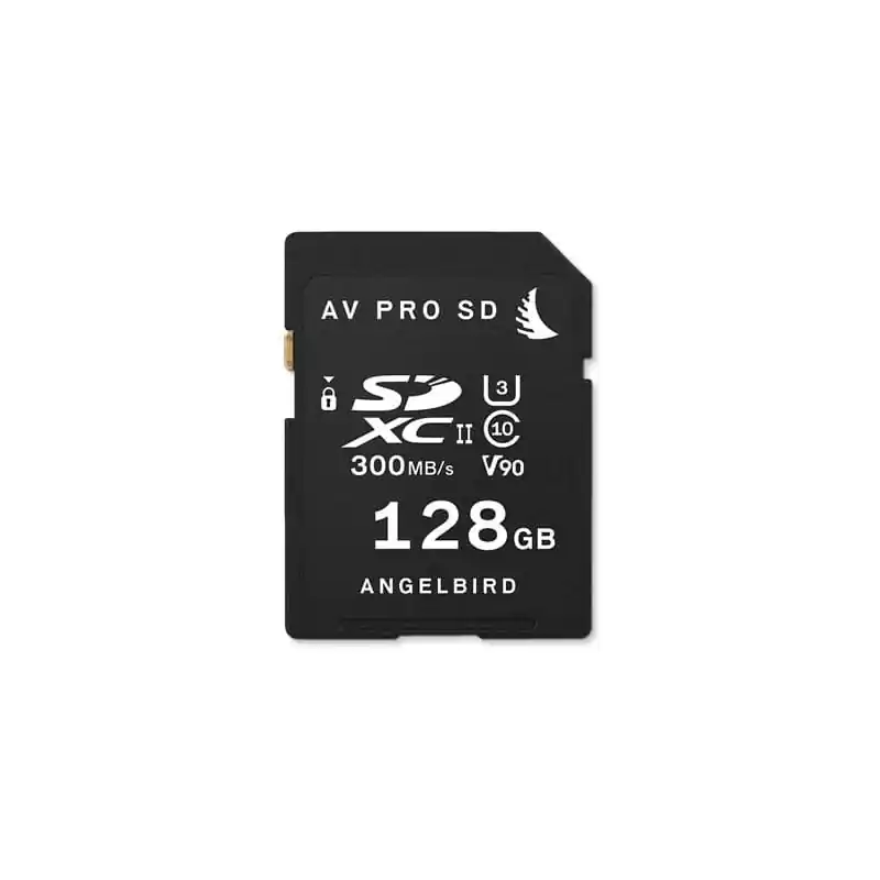 Última Versión ANGELBIRD AVP128SD Tarjeta SD de 128GB SDXCtm (*SDHCtm) | UHS-II. U3. Class 10. V90