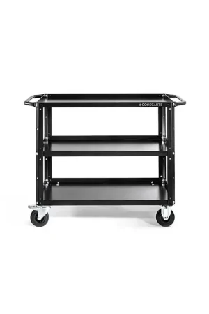 Oferta Limitada CONECARTS LARGE BASIC 3 Carro de 3 estantes con moqueta negra.