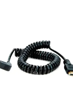 ATOMOS ATOMCAB013 Cable espiral acodado 50 cm microHDMI a HDMI. Promoción