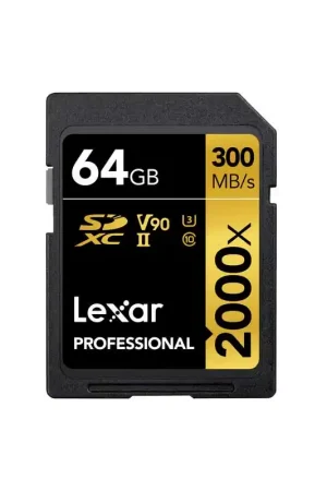 LEXAR LSD2000064G-BNNNG Tarjeta SD de 64GB UHS-II (U3) Class 10 V90 Bestseller