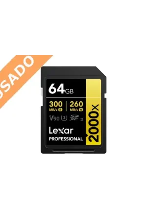LEXAR LSD2000064G-BNNNG (Usado) (Usado) Tarjeta SD de 64GB UHS-II (U3) Class 10 V90 Imprescindible (Must-Have)