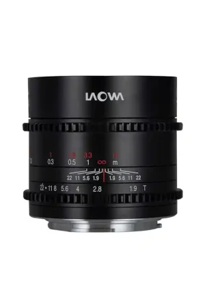 Última Versión LAOWA 17MM T1.9 MFT CINE Equivalente a la distancia focal de 35mm en un sensor de 4/3.