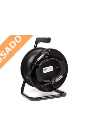 EMELEC R-SDI-3126-C-03-030 (Usado) Carrete de cable con SDI doble y alimentación Schuko, de 30 metros para señales HD/UHD (3G/6G/12G) Precio De Fábrica