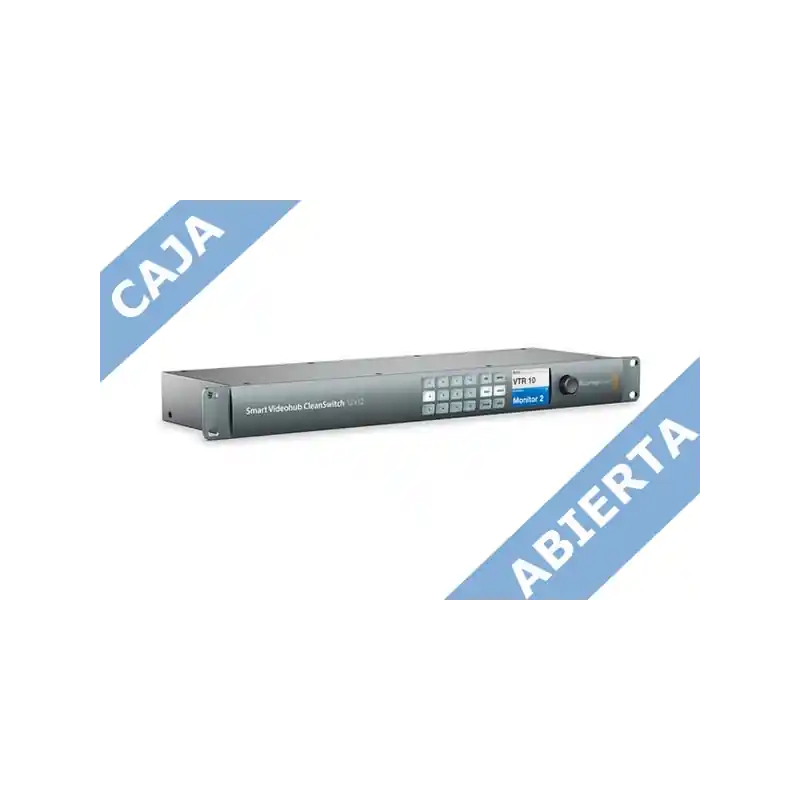 BLACKMAGIC SMART VIDEOHUB CLEANSWITCH 12X12 (Caja Abierta) Matriz Smart VideoHub CleanSwitch 12x12 Última Oportunidad