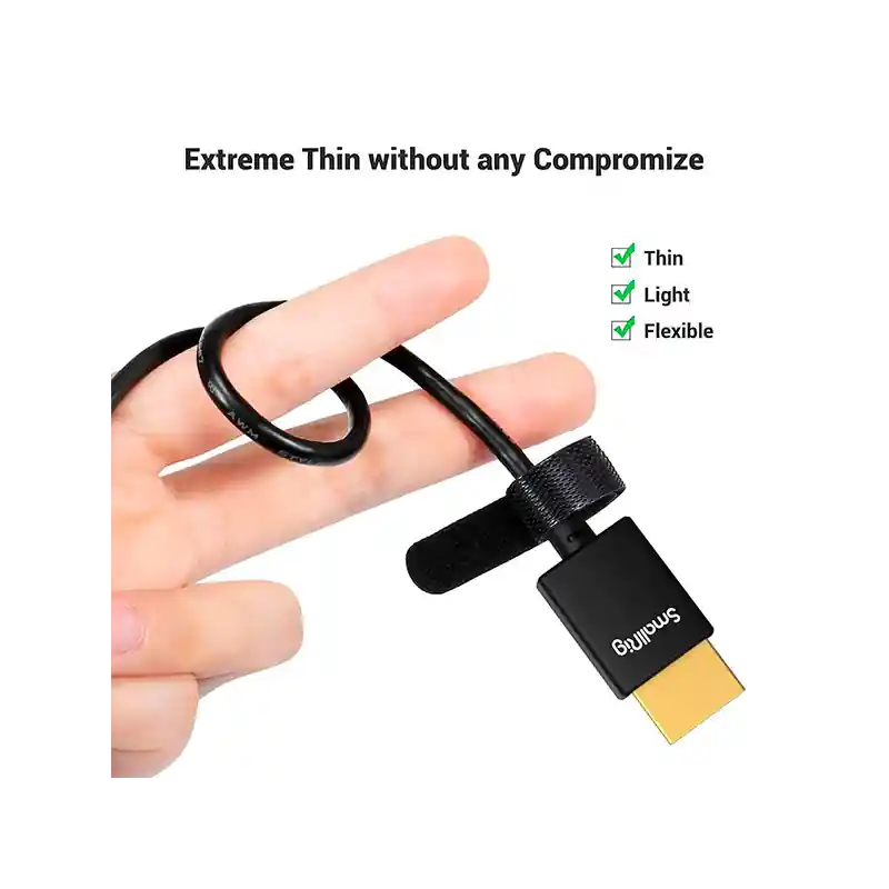 Devolución Gratuita SMALLRIG SM4794 Cable HDMI 4K ultradelgado de 100mm (A to A).