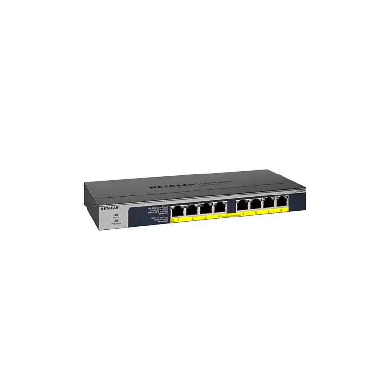 NETGEAR GS108PP-100EUS Switch Netgear 8 puertos 1GB Ethernet con PoE+(123W) Promoción