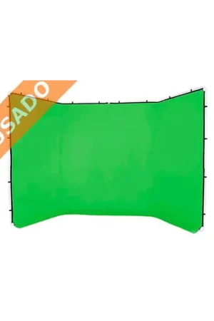 LASTOLITE LLLB7626 (Usado) Tela para fondo panorámico Chroma Key FX Verde de 4 x 2,3 metros. Última Versión