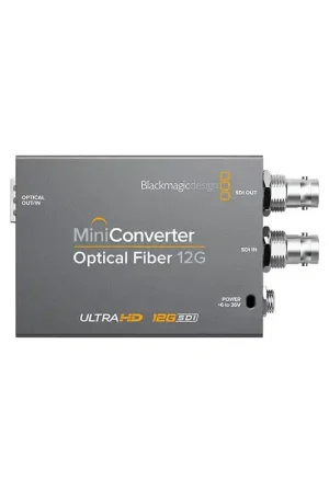 BLACKMAGIC MINI CONVERTER - OPTICAL FIBER 12G Mini Converter Optical Fiber 12G, bidi SDI-F.O-SDI (sin SFP) Envío Inmediato