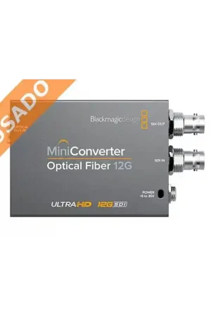 Última Versión BLACKMAGIC MINI CONVERTER OPTICAL FIBER 12G (Usado) Mini Converter, bidi SDI-F.O 12G (sin SFP) (Usado)