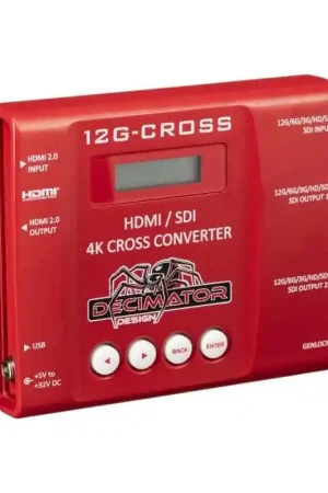 DECIMATOR DESIGN DD-12G-CROSS Conv. HDMI-SDI HD/4K, Scaling, Frame Rate, C.Converter. Favorito De Clientes