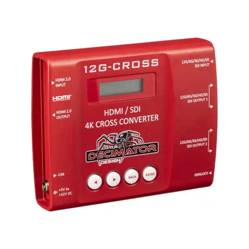 DECIMATOR DESIGN DD-12G-CROSS Conv. HDMI-SDI HD/4K, Scaling, Frame Rate, C.Converter. Favorito De Clientes