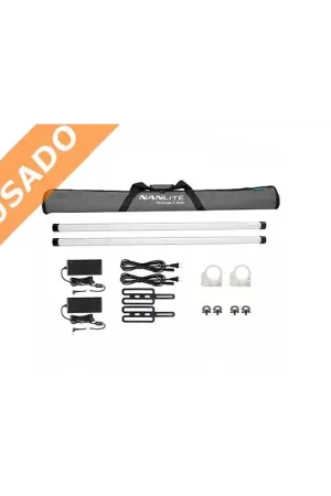 NANLITE KIT 2 x PAVOTUBE II 30 XR (Usado) Pack de 2 tubos led 120cm con batería y CRMX. Venta Final