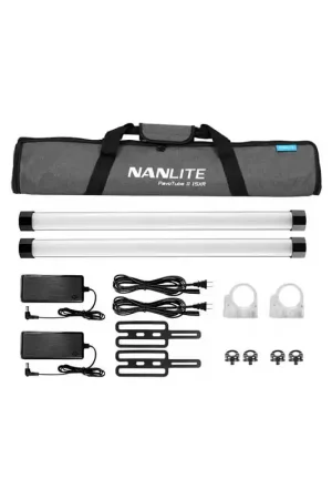 NANLITE KIT 2 x PAVOTUBE II 15 XR Pack de 2 tubos led 60cm con batería y CRMX. Alta Calidad
