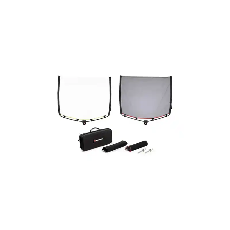Garantía De Devolución De Dinero MANFROTTO LLLR1911 Kit de banderas plegables Rapid Flag 45 x 60cm.