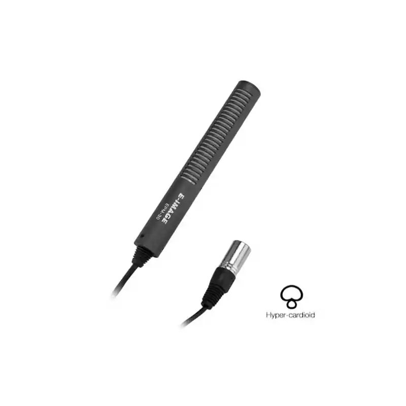 EIMAGE EPM-30 Micrófono de cañón corto Hyper-Cardioide de aleación de aluminio con alimentación phantom 48V. Oferta Limitada