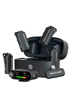 Oferta De Temporada HOLLYLAND LARK MAX 2 COMBO 4-PERSON VERSION Kit 4 micrófonos inalámbricos (Space Gray, con RX Cámara + USB-C RX)