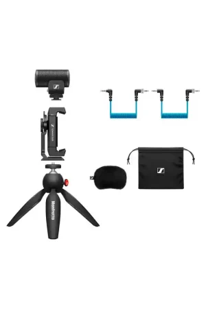 SENNHEISER MKE 200 MOBILE KIT Kit de micro para cámaras DSLR y smartphones. Marca Reconocida