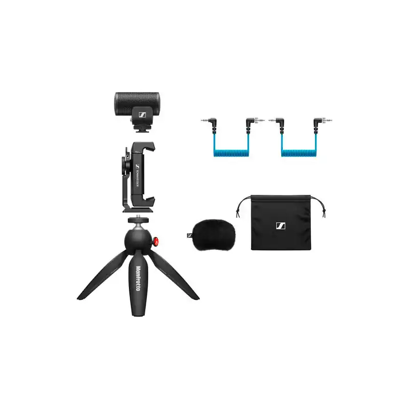 SENNHEISER MKE 200 MOBILE KIT Kit de micro para cámaras DSLR y smartphones. Marca Reconocida