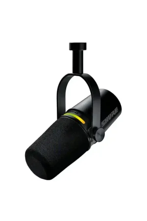SHURE MV7+ Micrófono para podcast con panel táctil LED personalizable (black) Últimas Unidades