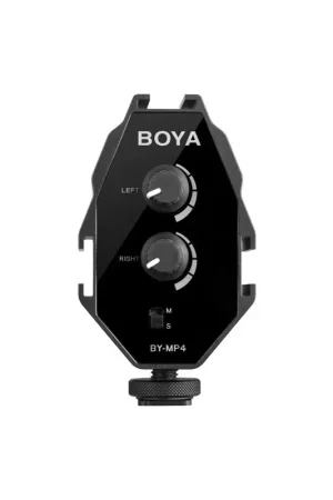 Comprar Boya BY-MP4 Adaptador de audio de 2 canales con interruptor mono y estéreo para micrófono dual al mejor precio Descuento