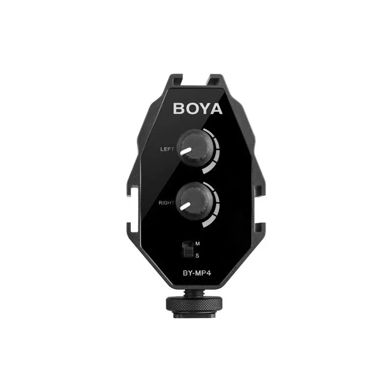 Comprar Boya BY-MP4 Adaptador de audio de 2 canales con interruptor mono y estéreo para micrófono dual al mejor precio Descuento