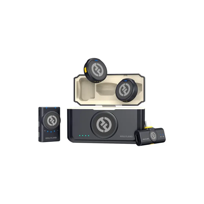 Marca Reconocida Hollyland LARK M2 Mini Combo | Comprar micrófono inalámbrico doble profesional