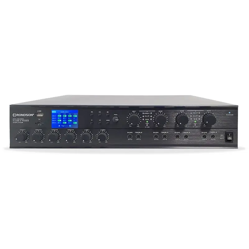 Devolución Gratuita Comprar Rondson AM-4120D / AM-4240D | Amplificador preamplificador clase D 4 zonas con lector multimedia